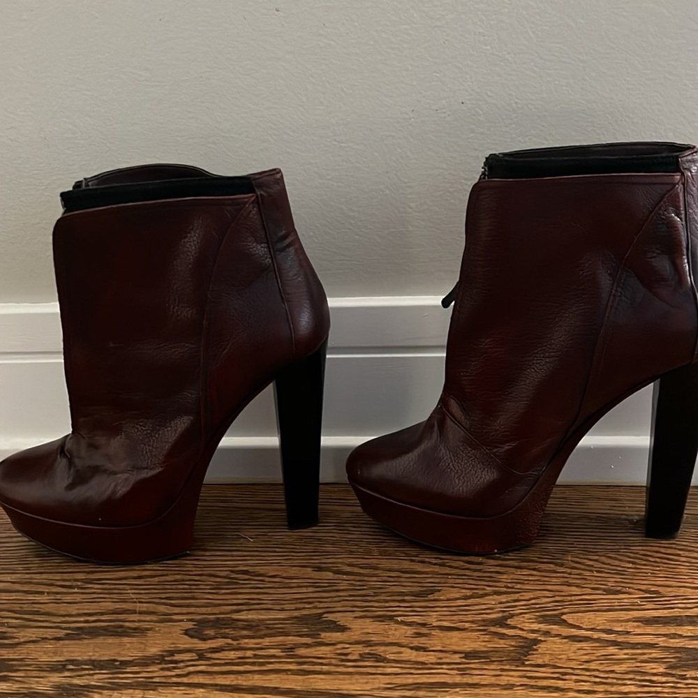Luxury Rebel Boots Randy - Burgandy 39.5 Size - Picture 11 of 11